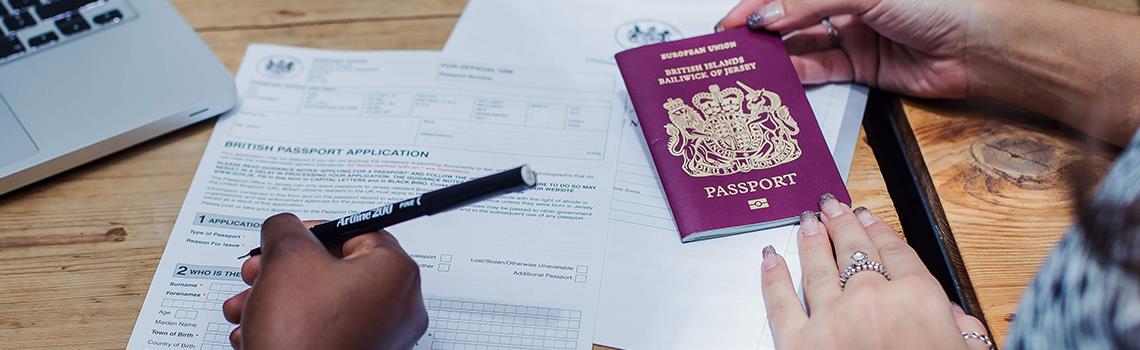 Passport application form
